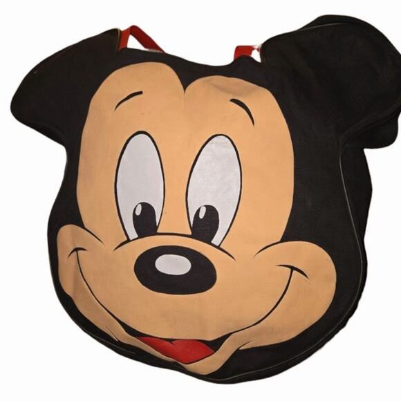 VINTAGE VERSION - Retro MICKEY MOUSE FACE LARGE TOTE DISNEY WORLD - - Picture 2 of 6